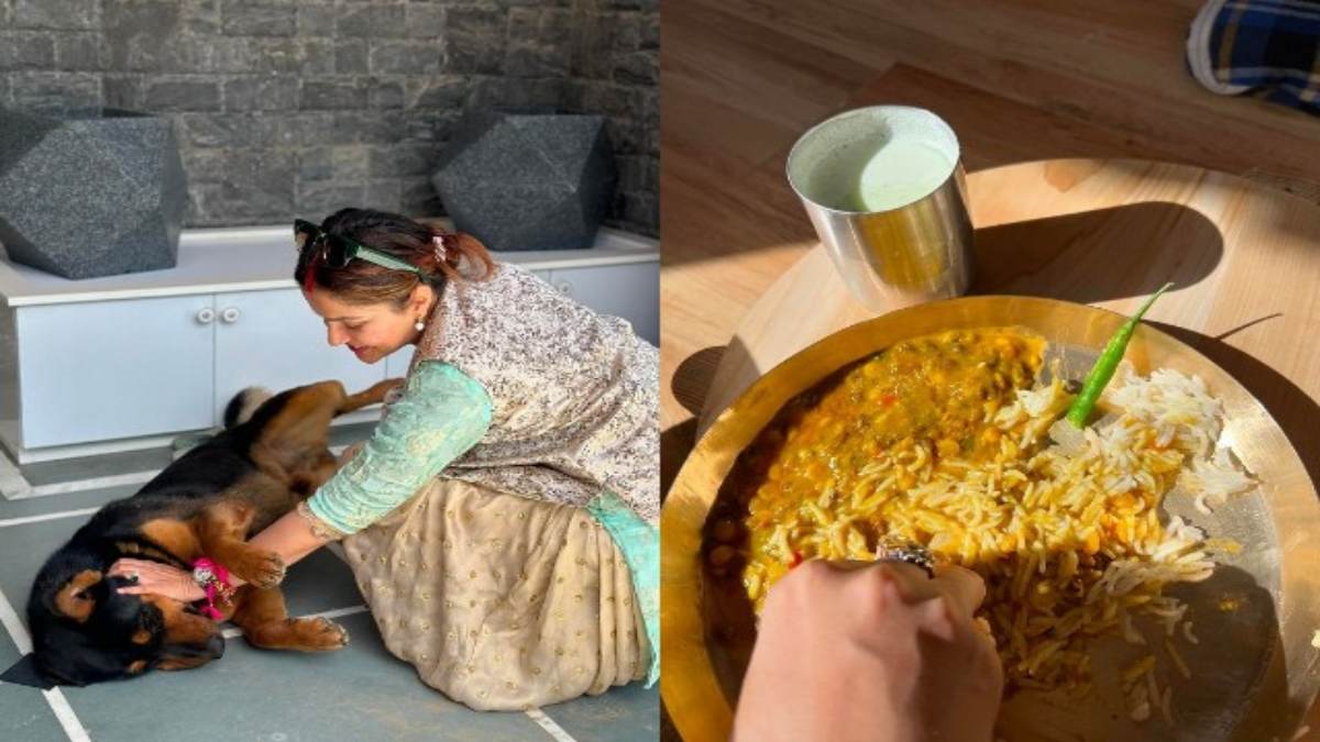 Hometown पहुंची Rubina Dilaik, कांटा-चम्मच भूल हाथ से दाल-चावल खाती दिखीं ”पहाड़ी गर्ल” …