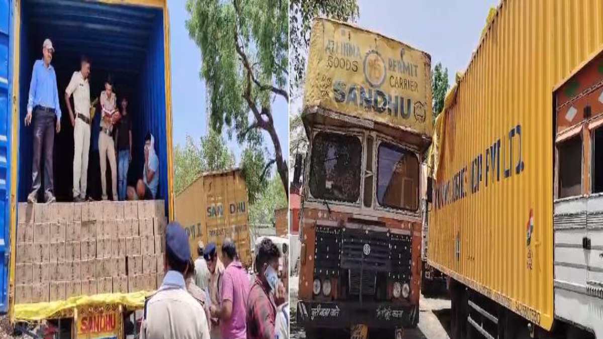 MP में अवैध शराब पर बड़ी कार्रवाई: शराब से भरे 4 कंटेनर जब्त, शराबबंदी वाले प्रदेश गुजरात ले जाया जा रहा था विलायती मदिरा