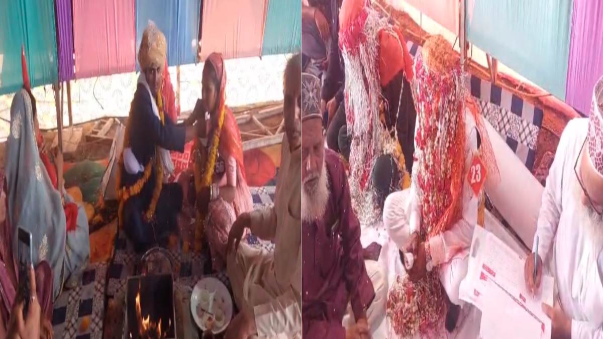 दरगाह में सामूहिक विवाह का अनूठा संगम: एक ही मंडप में पढ़े गए मंत्र और कलमा, 45 हिंदू और 29 मुस्लिम जोड़ो ने थामा एक दूसरे का हाथ