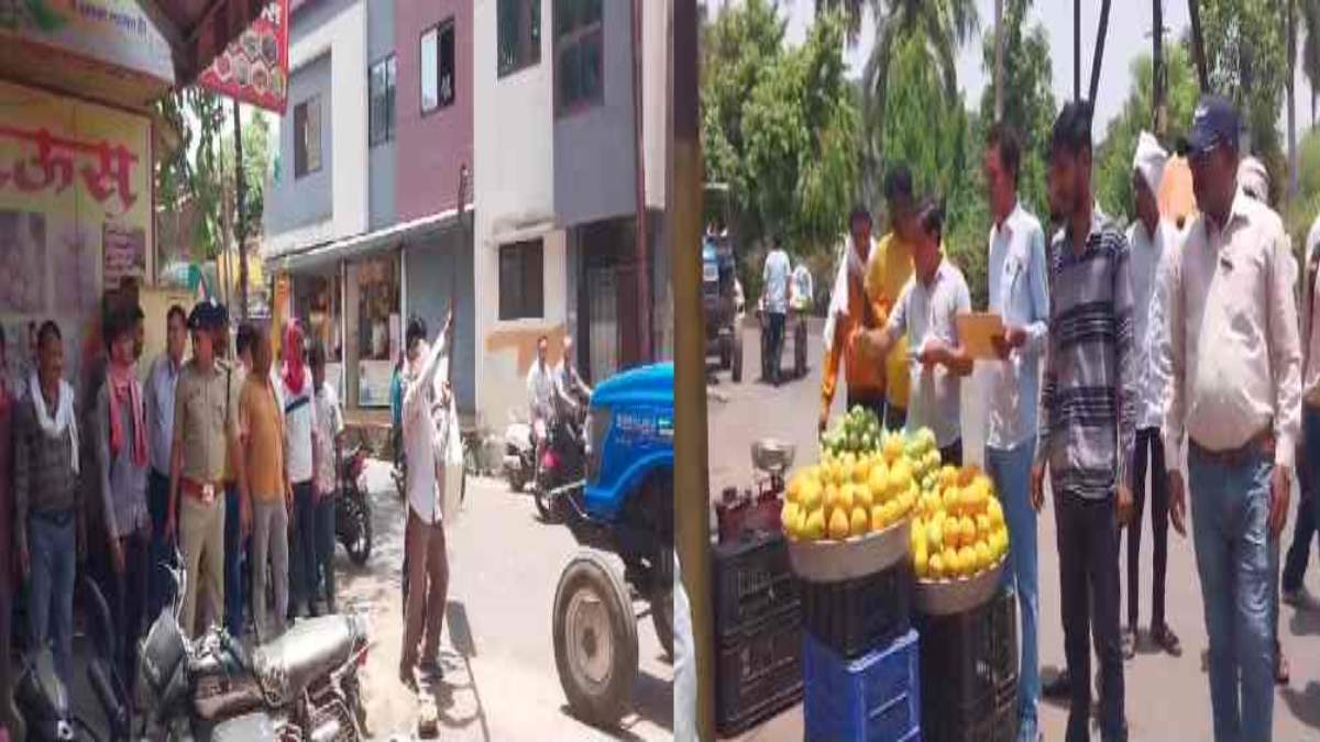 अतिक्रमण को लेकर एक्शन में प्रशासन: हरदा नगर पालिका ने मुख्य बाजार से हटाया कब्जा, चालानी कार्रवाई कर दुकानदारों को दी गई समझाइश