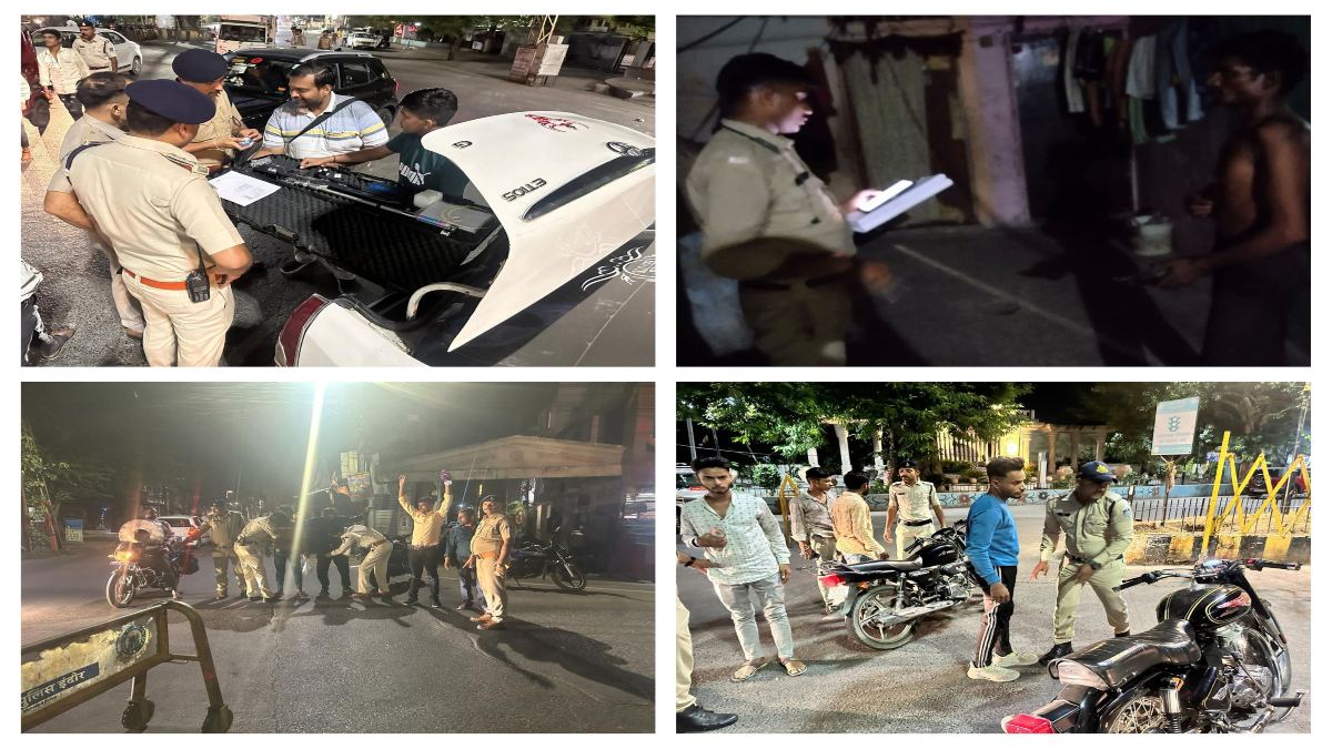 इंदौर पुलिस की कॉम्बिंग गश्त: 554 गुंडे बदमाशों को किया गया चेक, 231 पर हुई कार्रवाई