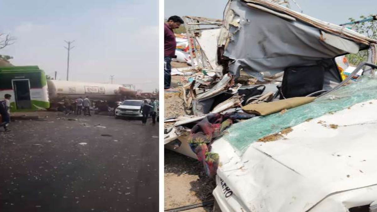 MP Road Accident: छिंदवाड़ा में खड़ी पिकअप के ऊपर ट्रक पटलने से ड्राइवर की मौत, ग्वालियर में बस और ऑयल टैंकर की भिड़ंत में 10 से ज्यादा घायल