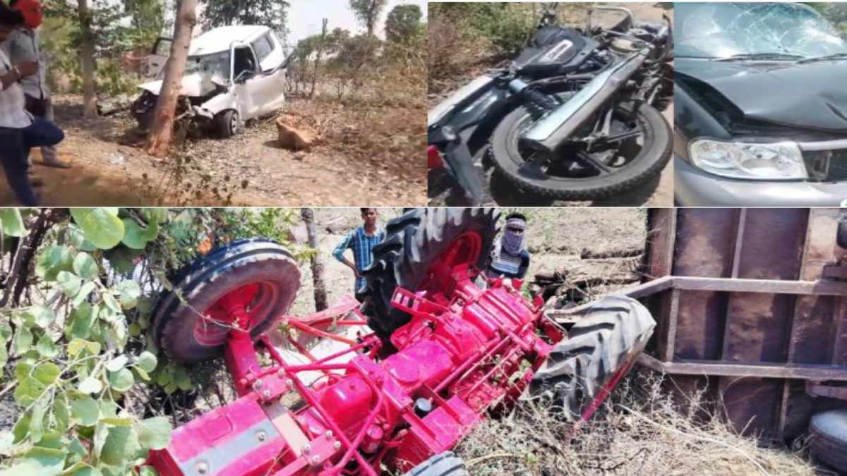 MP ROAD ACCIDENT: निवाड़ी में पेड़ से टकराई कार, 1 की मौत, टीकमगढ़ में पलटी लकड़ी से भरी ट्रैक्टर-ट्रॉली, सीहोर में कार-बाइक की टक्कर में 3 घायल