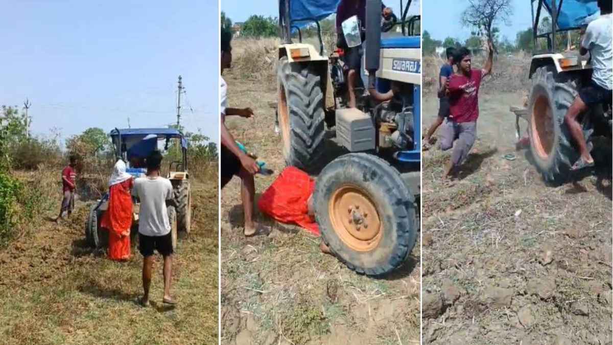 जमीन विवाद : कोटवार ने पूर्व महिला सरपंच समेत दो महिलाओं को ट्रैक्टर से रौंदा, आक्रोशित ग्रामीणों ने थाने का किया घेराव, देखें Video…