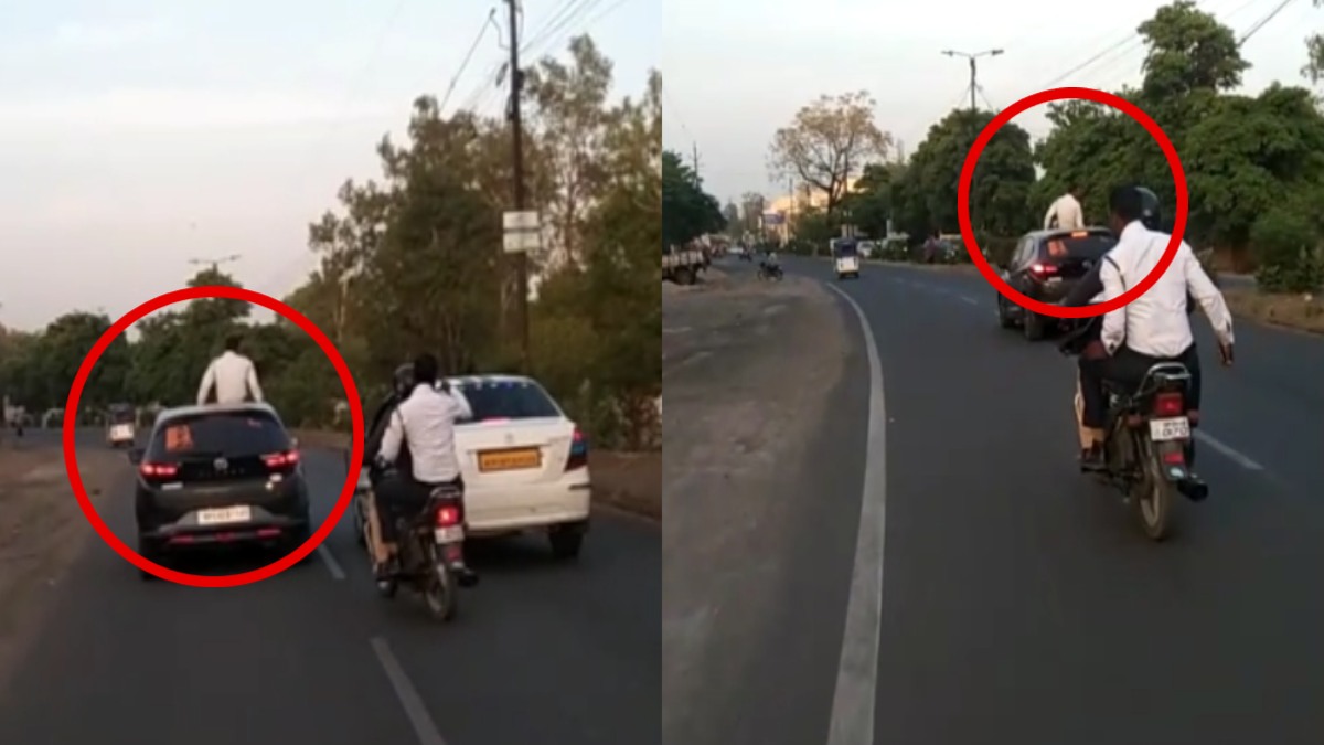 हैरान करने वाला VIDEO: राजधानी में फिल्मी स्टंट सीन, पुलिसकर्मी को टक्कर मारने वाले आरोपी पर FIR दर्ज