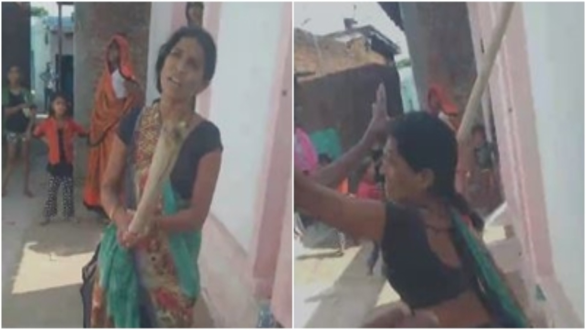 महिला की दबंगई: शराब बेचने से मना करने पर पिता और बेटी पर डंडे से किया जानलेवा हमला, VIDEO वायरल  