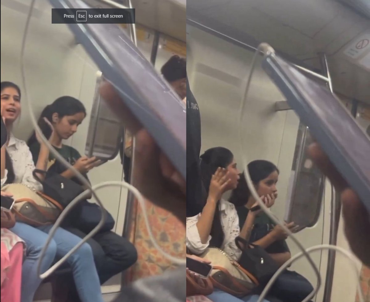 मेट्रो तेरे बाप की है?’ Delhi Metro में फिर भिड़ी लड़कियां, See VIDEO
