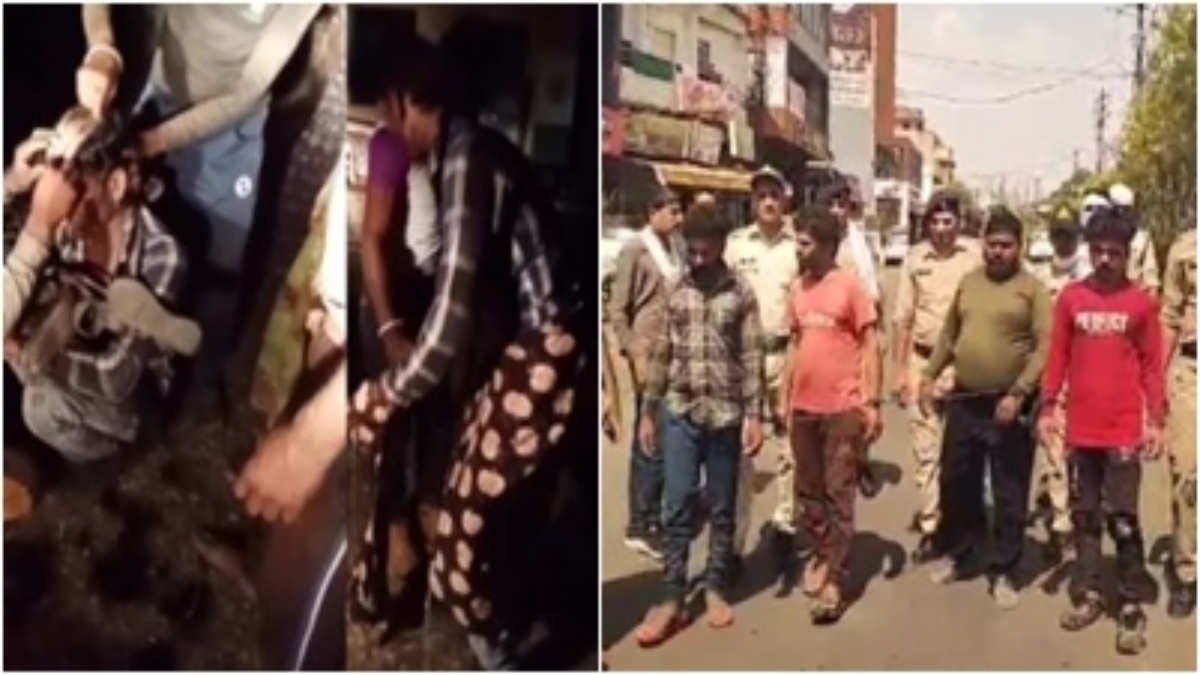 युवक को गंजा कर पेशाब पिलाने का मामला: चार आरोपी गिरफ्तार, पुलिस ने बदमाशों का निकाला जुलूस, तालिबानी सजा का VIDEO हुआ था वायरल  
