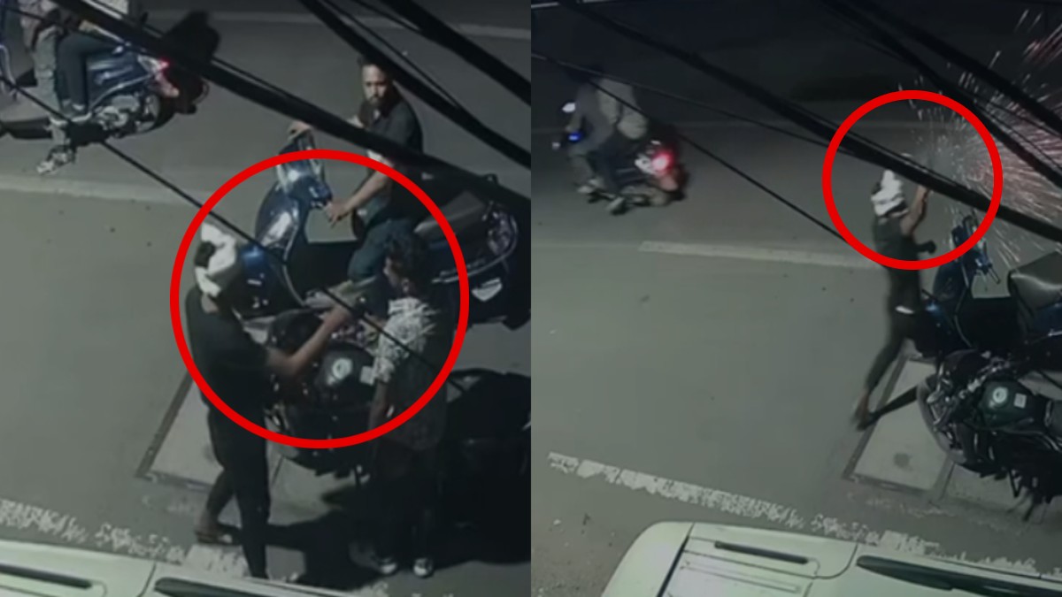 Jabalpur में आतंक फैलाने की कोशिश: पति पत्नी से साथ मारपीट के बाद हवाई फायरिंग, CCTV में कैद हुई घटना