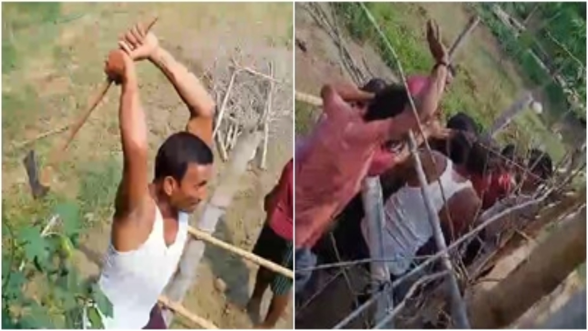 महिला पर कुल्हाड़ी से हमला: घटना का VIDEO वायरल, जमीनी विवाद में भिड़े दो पक्ष 