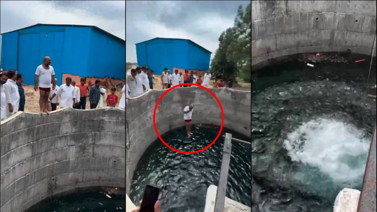 कांग्रेस प्रत्याशी ने कुएं में लगाई छलांग: एक के बाद एक कार्यकर्ता भी कूद पड़े, VIDEO वायरल