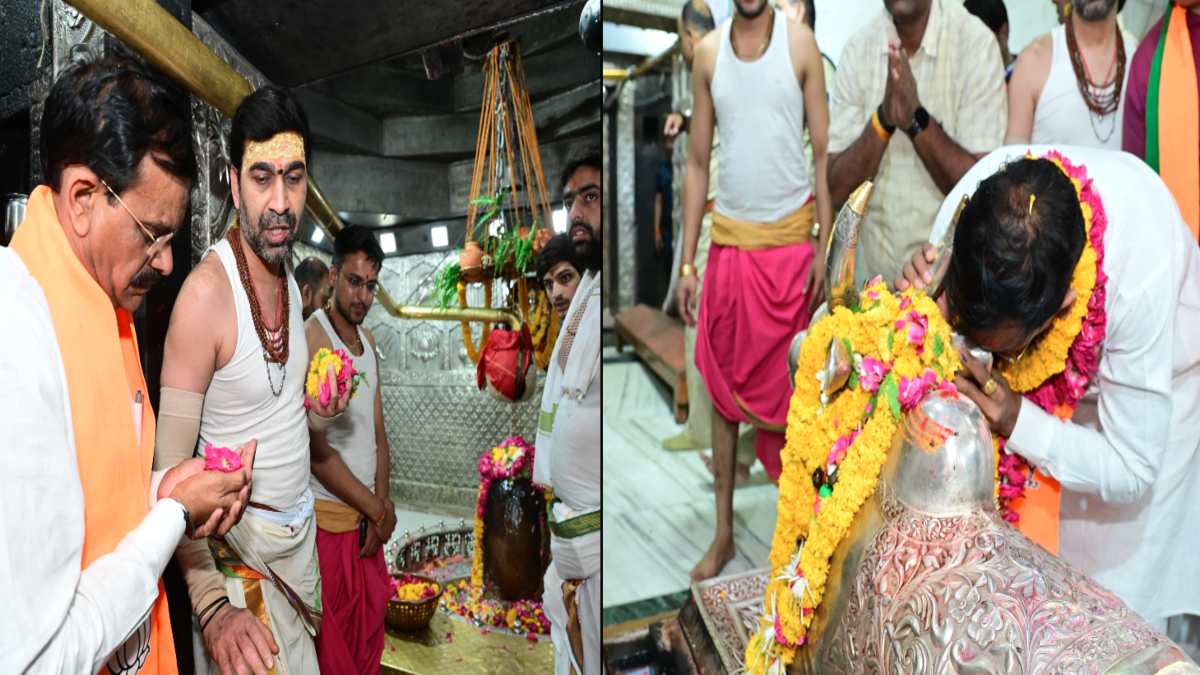 महाकाल के दरबार पहुंचे वीडी शर्मा: गर्भगृह की चौखट पर टेका मत्था, बोले- भगवान के आशीर्वाद से मोदी तीसरी बार पीएम बनने जा रहे