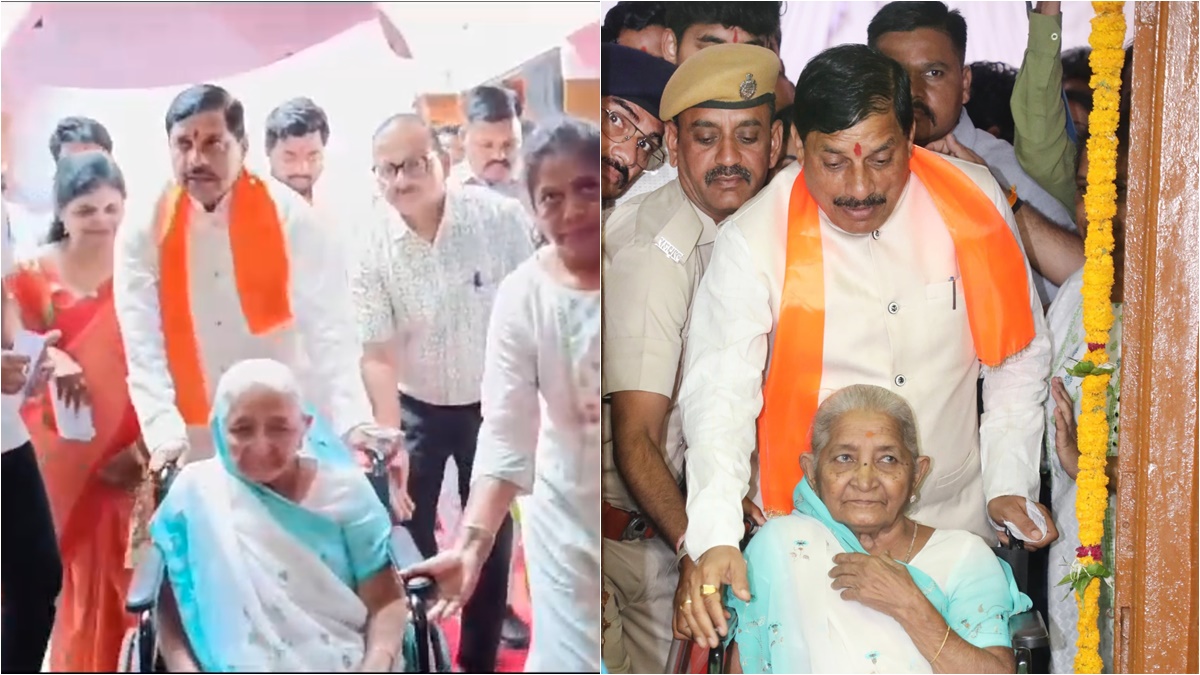 बुजुर्ग के ‘सारथी’ बने CM मोहन, व्हीलचेयर पर बैठी महिला को पहुंचाया मतदान केंद्र, खुद भी लाइन में लगकर की वोटिंग