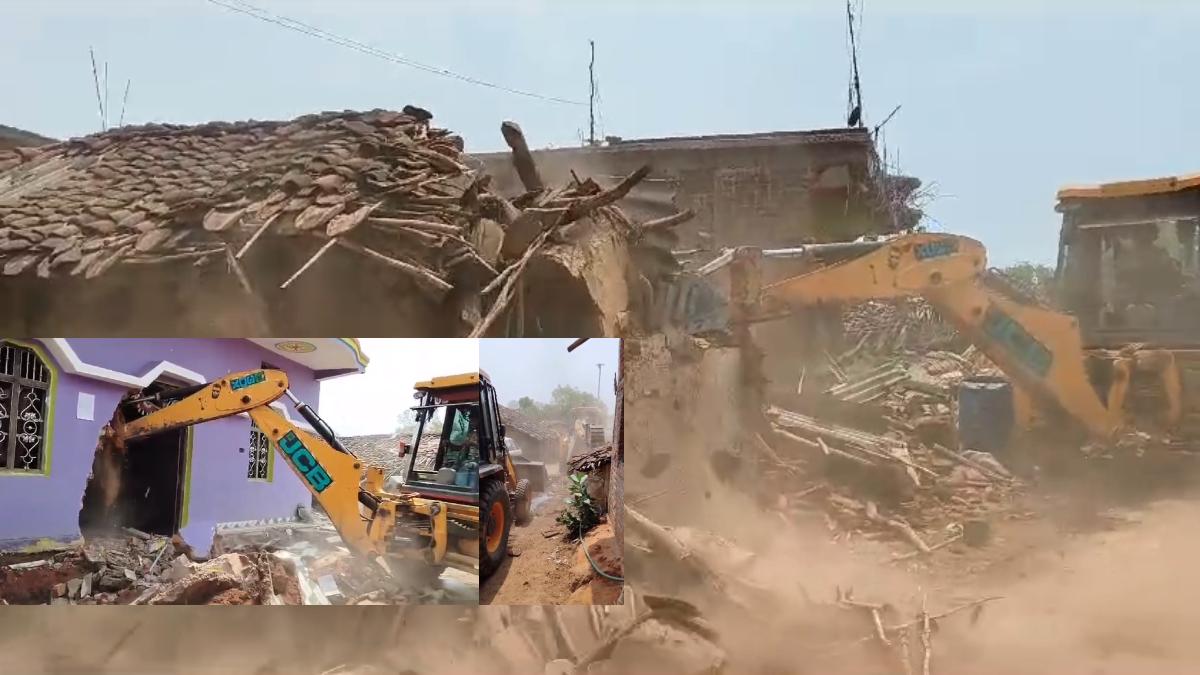 आरोपियों के आशियाने पर चला बुलडोजर: नायब तहसीलदार के ड्राइवर पर किया था जानलेवा हमला, 3 अन्य आरोपी गिरफ्तार