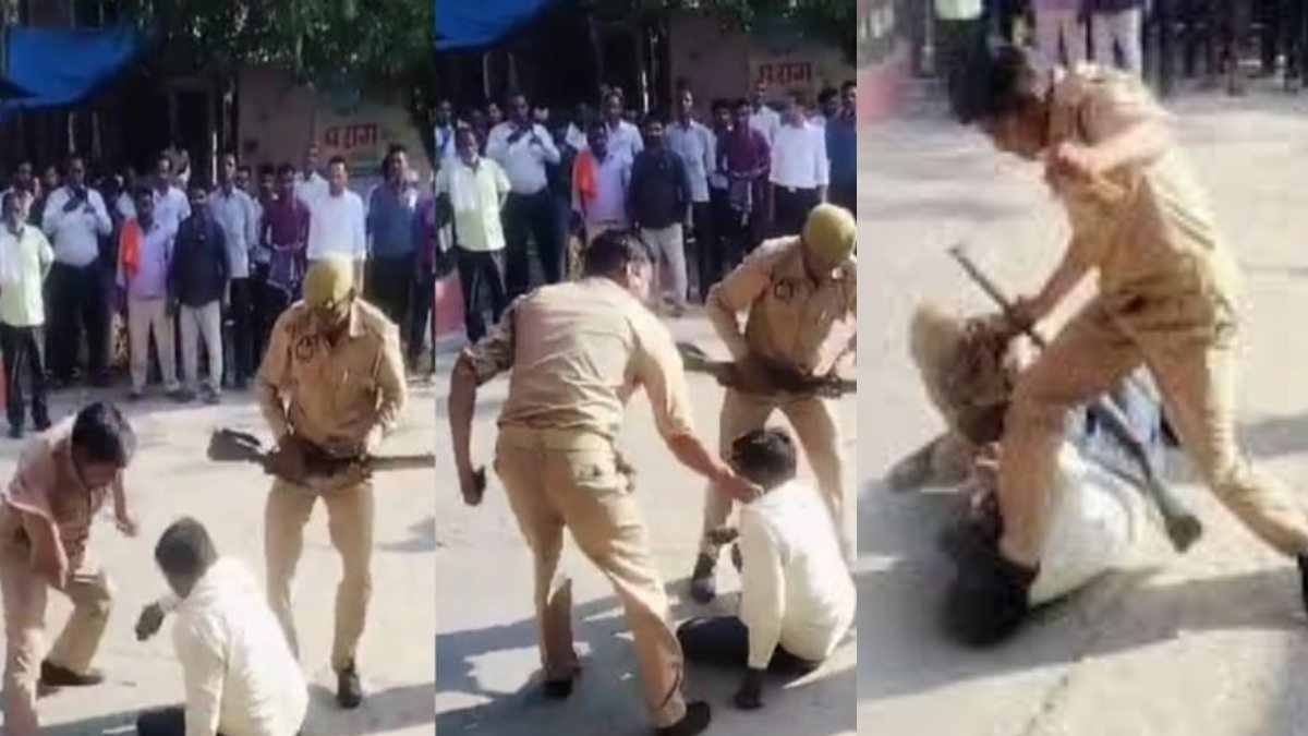 होमगार्डों ने की चौकीदार की बेरहमी से पिटाई, राइफल की बट भी मारी, मुंह पर जूता रखकर दबाया, Video वायरल
