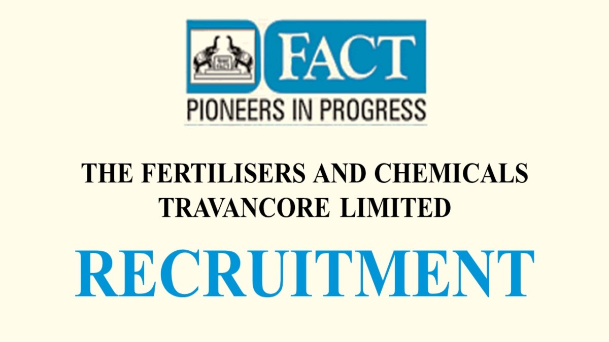फर्टिलाइजर्स एंड केमिकल्स त्रावणकोर लिमिटेड ने 98 पदों पर निकाली भर्ती, इच्छुक अभ्यर्थी 20 मई तक करें आवेदन…
