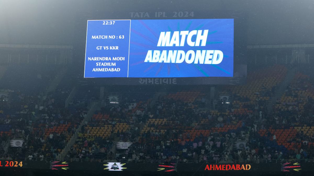 IPL 2024: बारिश में धुल गया गुजरात और कोलकाता का मैच, दोनों टीमों को मिले 1-1 पॉइंट्स, प्लेऑफ की रेस से बाहर हुई शुभमन ब्रिगेड