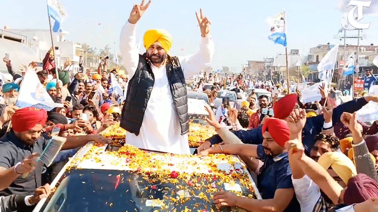 टांडा में मान ने किया रोड शो, केंद्र पर भी साधा निशाना