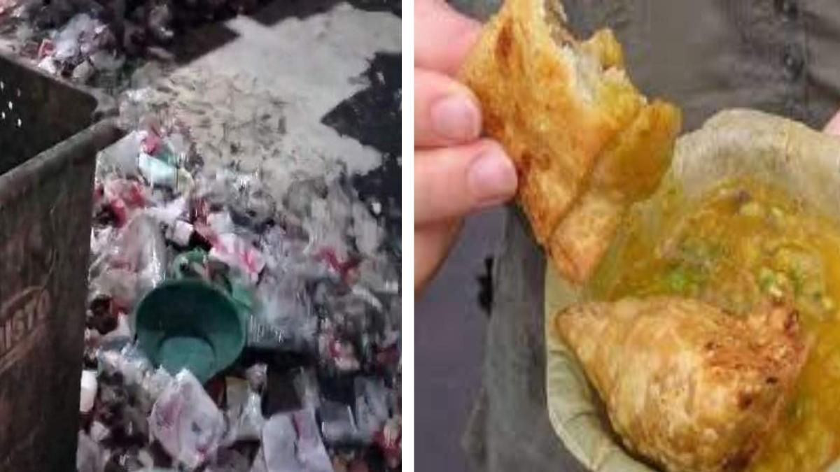 रेलवे स्टेशन पर समोसा खाने वालों सावधान: VIDEO; दुकान में गंदगी देख आ जाएगी उल्टी…छापेमारी के दौरान  खाद्य विभाग के भी उड़े होश