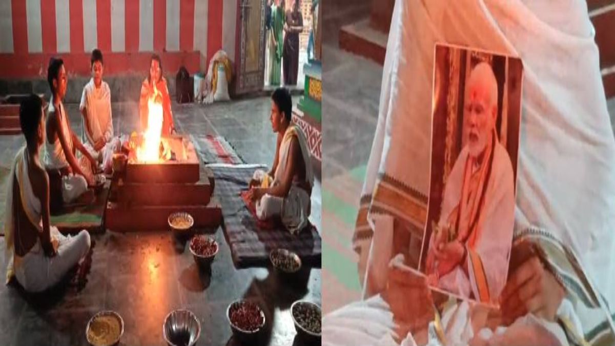 PM मोदी की जीत के लिए गुप्त साधना: 51 ब्राह्मण कर रहे देवी पीतांबरा की आराधना, 10 महाविद्या के मंत्रों से दी जा रही आहुतियां, मंत्रोच्चार, जाप, हवन जारी