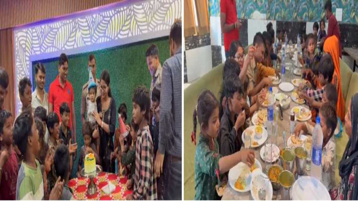 SDOP का एक और अनोखा अंदाज: होटल में गरीब बच्चों के साथ मनाया बेटे का पहला जन्मदिन, Video वायरल