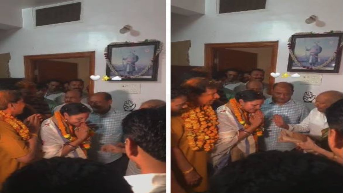राजनीति की खूबसूरत तस्वीर: कांग्रेस प्रत्याशी के घर पहुंची भारती पारधी, सम्राट सारस्वत के पिता से लिया आशीर्वाद, देखें Video