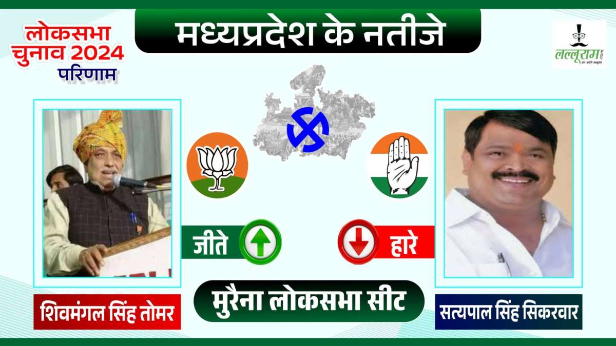 Election Result 2024: मुरैना में बीजेपी के शिवमंगल सिंह तोमर 50 हजार वोटों से जीते, सत्यपाल नीटू सिकरवार को दी शिकस्त