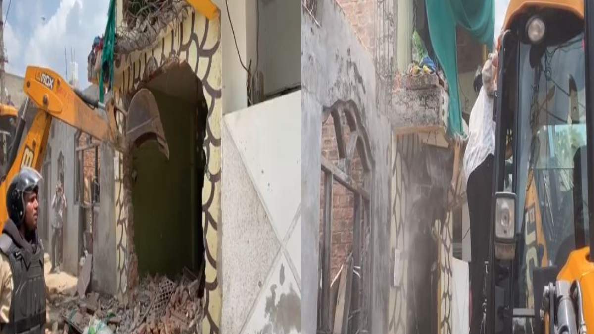 मंदिर में गौ मांस फेंकने वालों के घर चला बुलडोजर: अवैध मांस-मटन की दुकानों पर भी प्रशासन ने की कार्रवाई