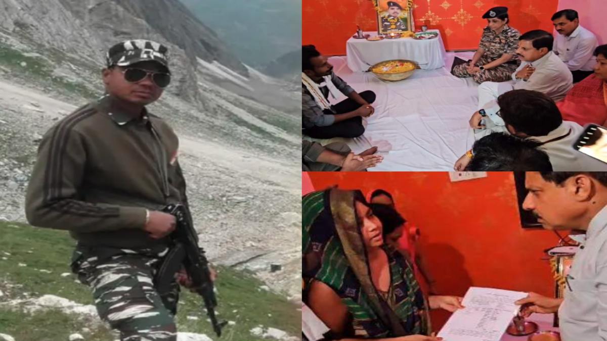 शहीद कबीर के घर पहुंचे सीएम मोहन: परिजनों को दी सांत्वना, पत्नी को सहायता राशि और हर संभव मदद का दिया आश्वासन