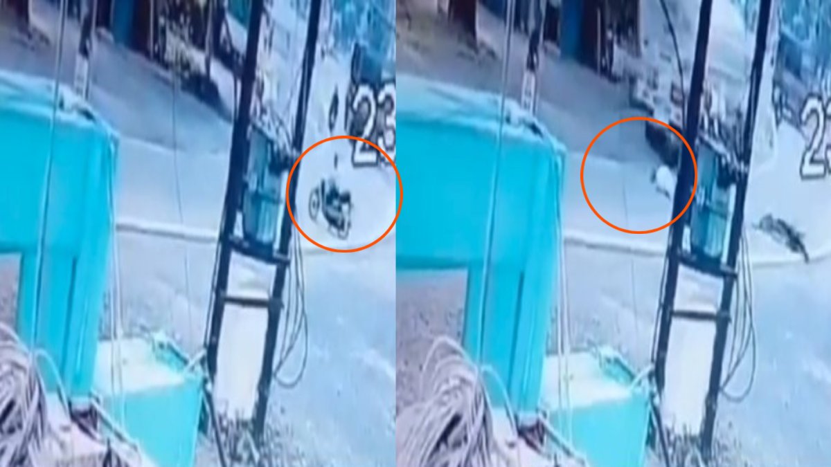 सड़क हादसे में 1 मौत: टैंकर से टकराई बाइक, CCTV फुटेज आया सामने