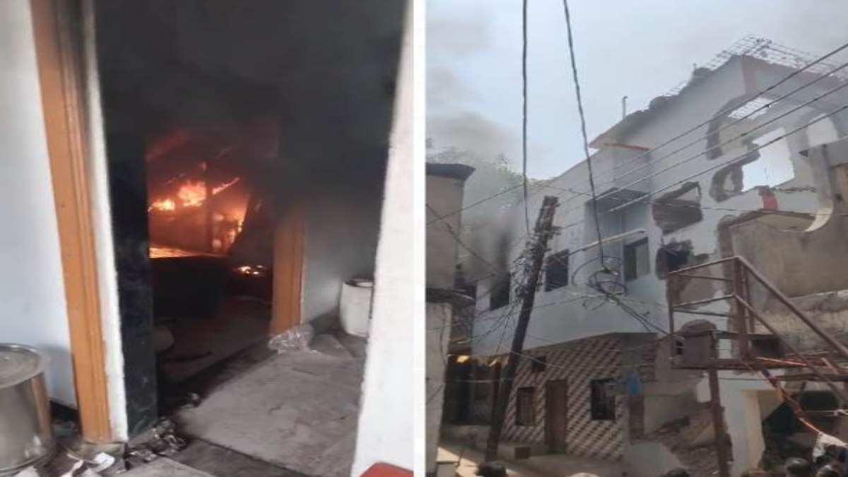 दुष्कर्म और हत्याकांड के आरोपी के मकान में लगी आग: धू-धूकर जला सामान, कड़ी मशक्कत के बाद फायर ब्रिगेड ने पाया काबू
