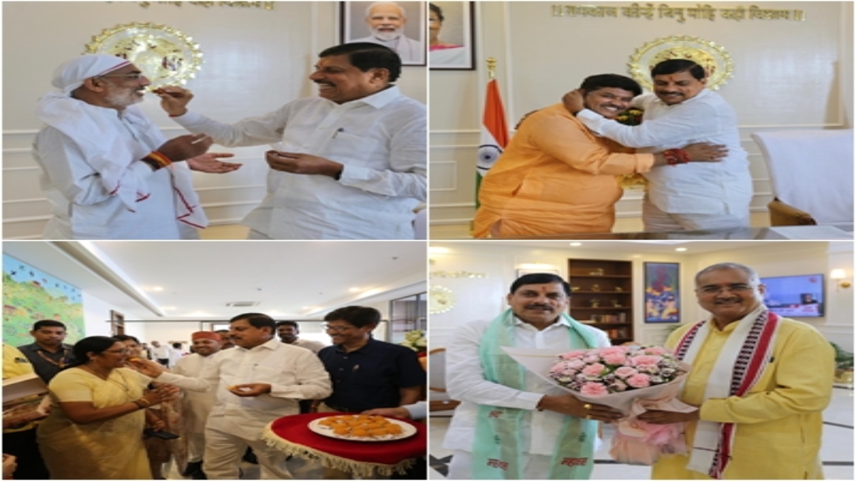 नवनिर्वाचित सांसदों ने सीएम मोहन से की मुलाकात, मुख्यमंत्री ने ऐतिहासिक जीत की दी बधाई