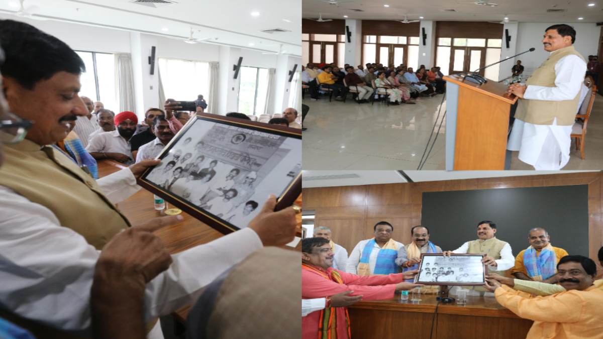 विद्यार्थी परिषद के साथियों से मिले CM मोहन: पुरानी यादें हुईं ताजा, मुख्यमंत्री ने CG के डिप्टी सीएम के नेतृत्व में आए दल को किया संबोधित