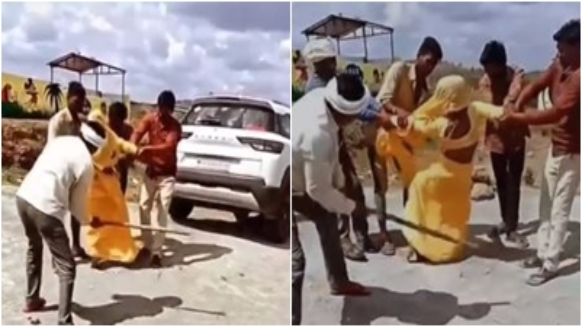 वो चीखती रही, डंडे बरसते रहे: महिला को दी तालिबानी सजा, तमाशबीन बने लोग, VIDEO वायरल