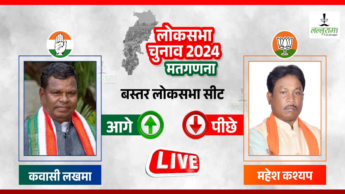 Election Results 2024 Live : छत्तीसगढ़ की 11 सीटों में मतगणना जारी, बस्तर से कांग्रेस प्रत्याशी कवासी लखमा आगे …