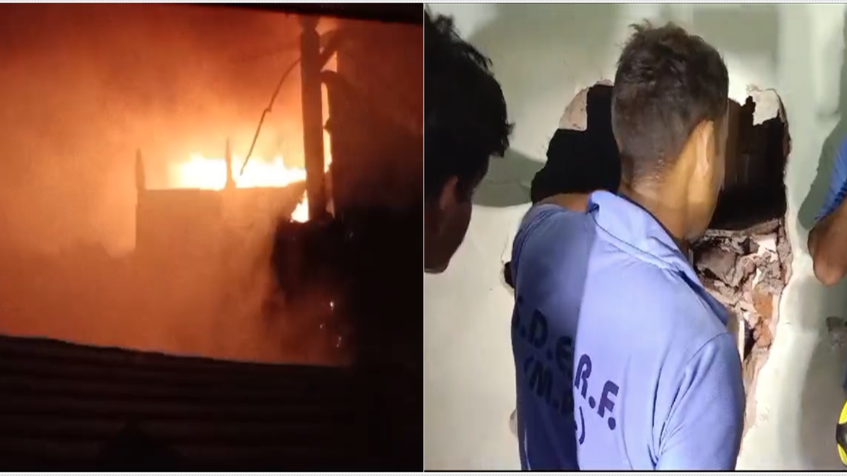 गहरी नींद में सोया था परिवार… अचानक लगी आग, दम घुटने से पिता समेत 2 बेटियों की मौत, SDERF ने दीवार तोड़कर निकाला शव