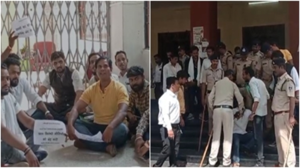 RDVV में छात्रों का प्रदर्शन: पुलिस और स्टूडेंट्स के बीच हुई झड़प, प्रदर्शनकारियों को Police ने हिरासत में लिया, इन मांगों को लेकर खोला था मोर्चा 