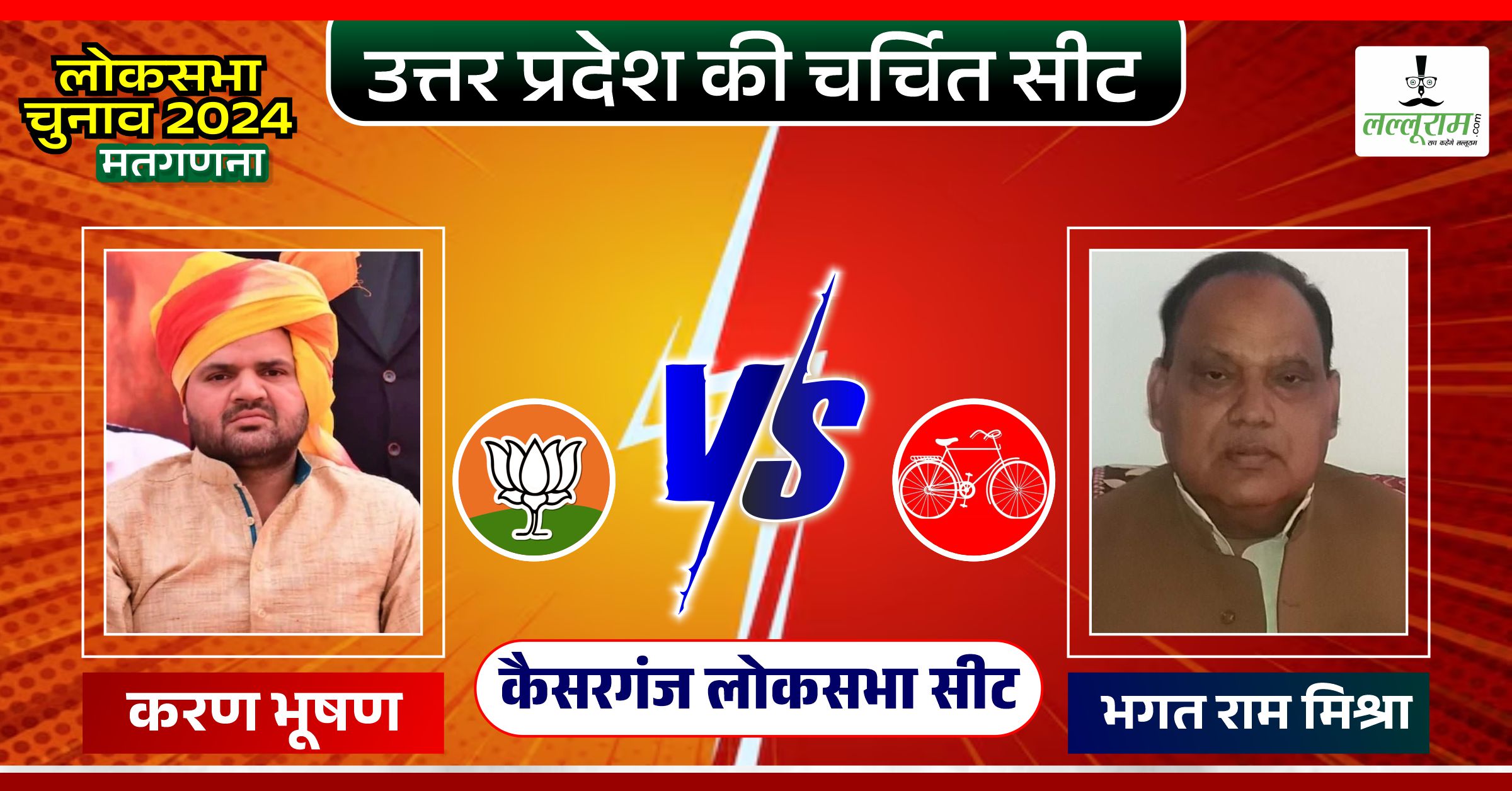 Kaiserganj Election Result 2024: कैसरगंज में लहराएगा केसरिया या करण भूषण सिंह को मात देंगे सपा के राम