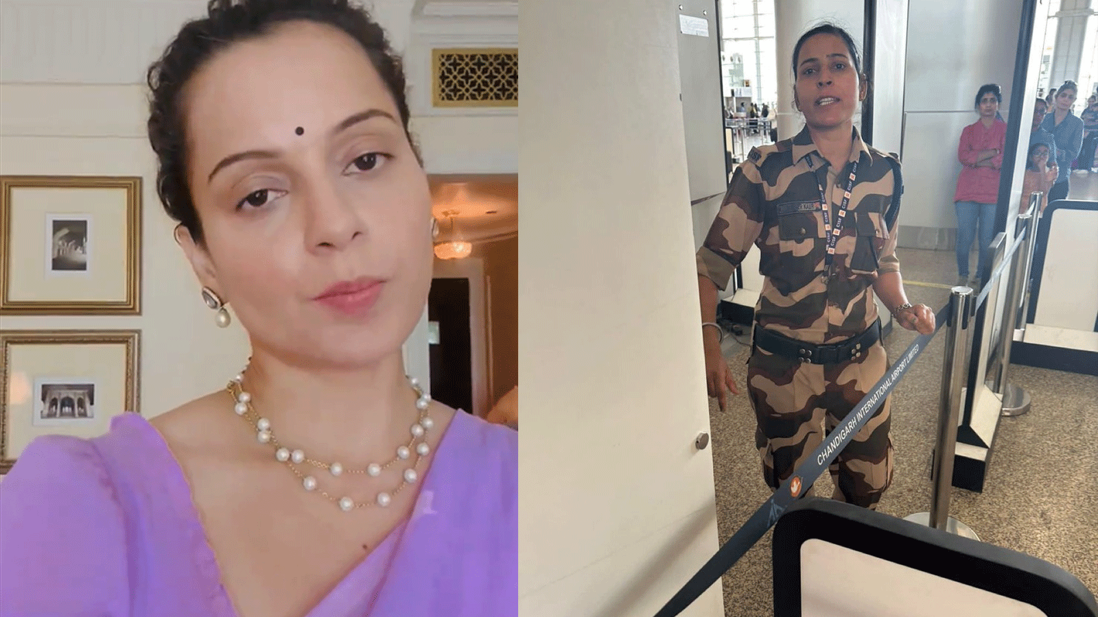 कंगना थप्पड़ कांड : एयरपोर्ट में थप्पड़ खाने के बाद कंगना ने दिया रिएक्शन