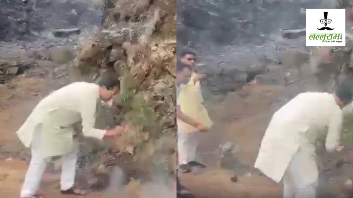 लाइट-कैमरा-एक्‍शन… धामी सरकार के मंत्री कैमरों के सामने बुझाते नजर आए जंगल की आग, VIDEO वायरल