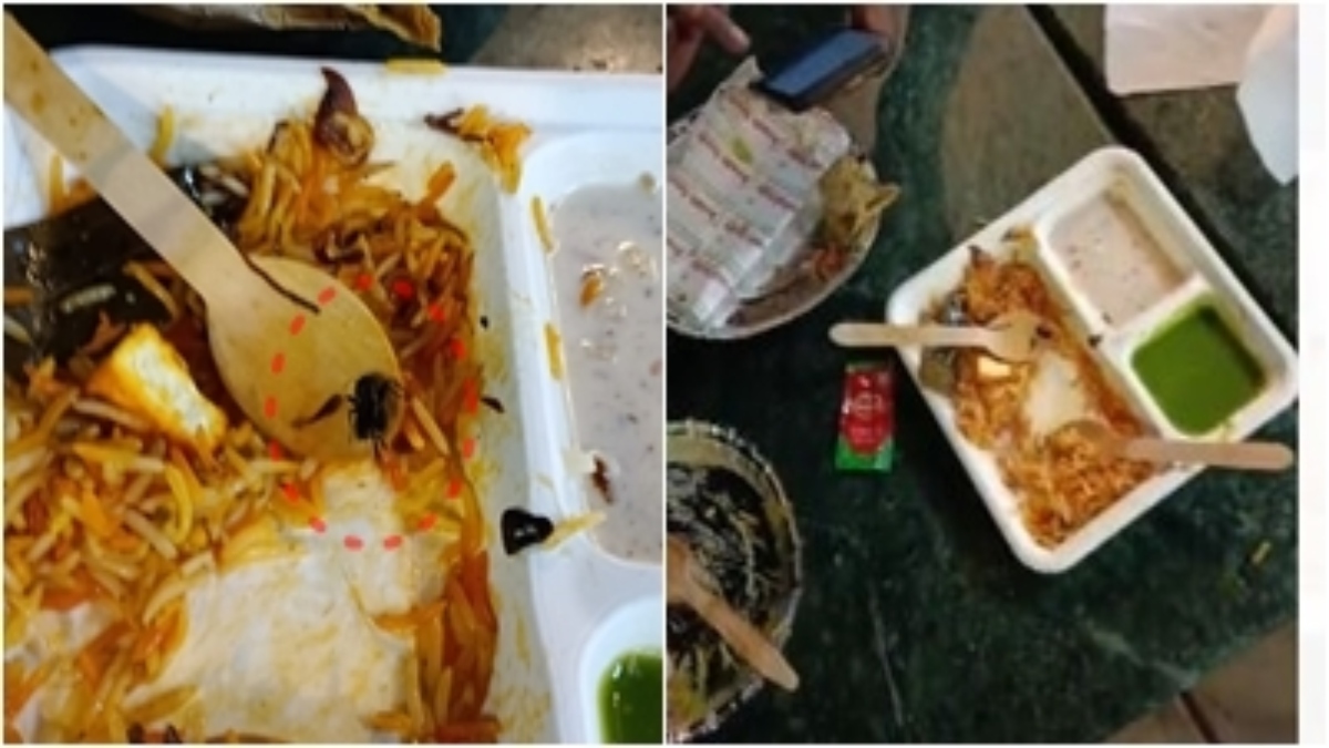 रेस्टोरेंट में खाना खाने वाले हो जाएं सावधान, यहां बिरयानी में निकला कीड़ा, VIDEO वायरल  