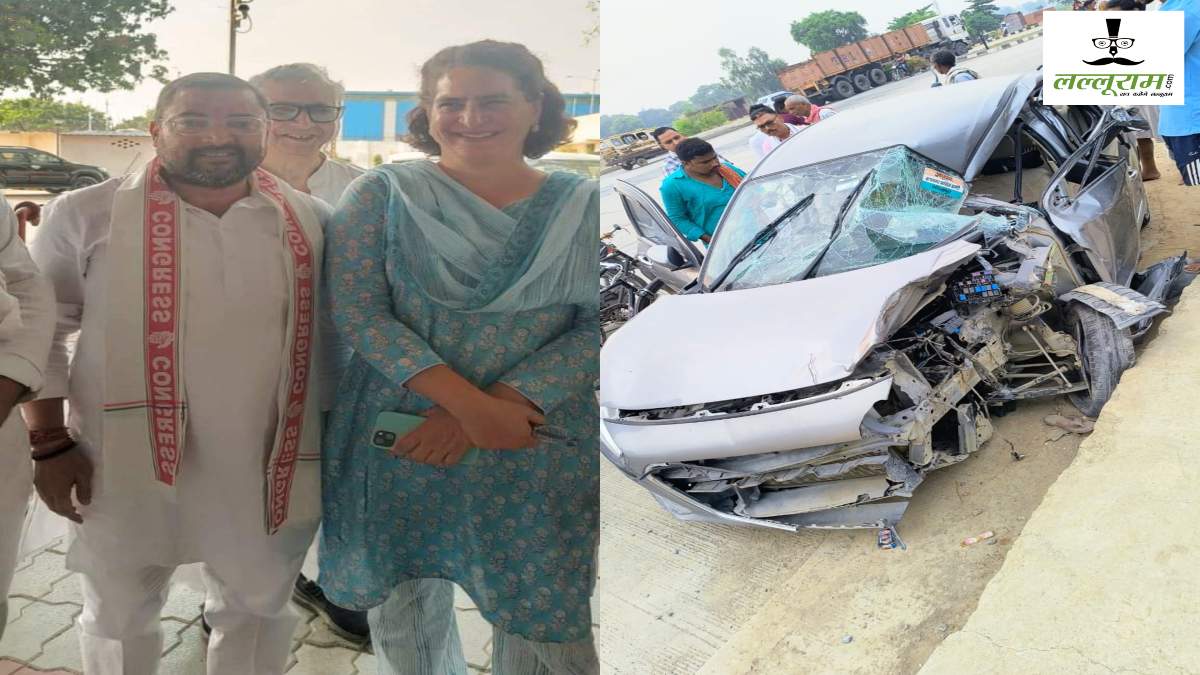 कार और ट्रक की टक्कर में कांग्रेस नेता की मौत, पत्नी और बच्चे गंभीर रूप से घायल