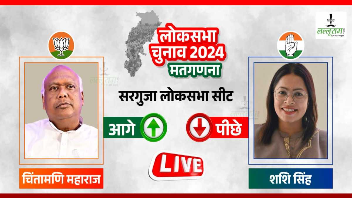 Election Results 2024 : सरगुजा में 10 राउंड की गिनती पूरी, भाजपा प्रत्याशी चिंतामणी महाराज आगे, जानिए कितने वोटों से पीछे हैं शशि सिंह…