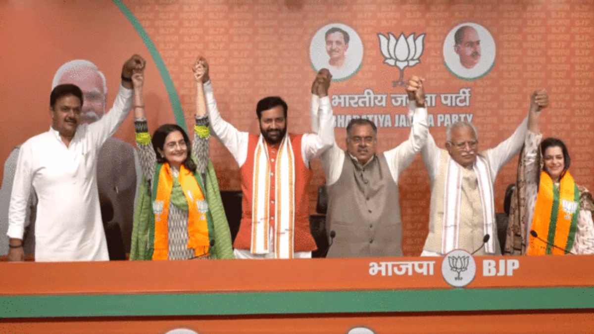 हरियाणा में कांग्रेस को बड़ा झटका : बेटी श्रुति के साथ BJP में शामिल हुई किरण चौधरी, जा सकती हैं राज्यसभा