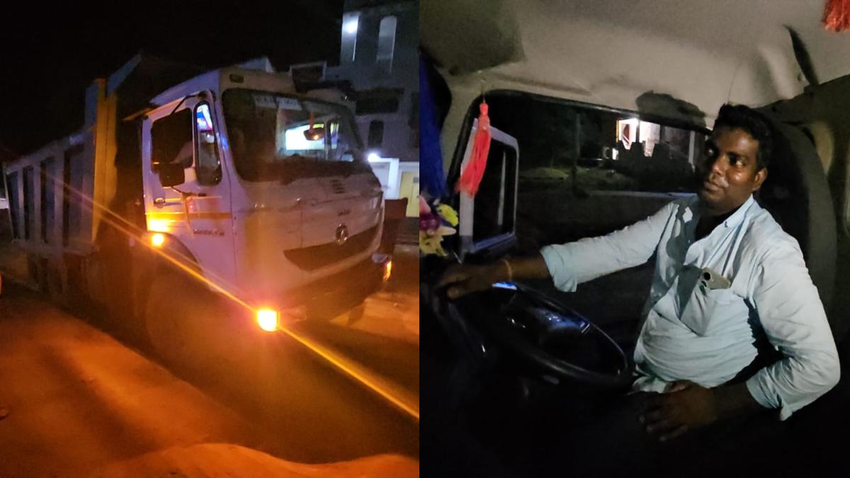 मंत्री से शिकायत के बाद हरकत में आया प्रशासन, SDM ने पकड़ी रेत से भरी हाईवा, ड्राइवर वाहन छोड़ कर भगा तो नायब तहसीलदार खुद चलाकर पहुंचे थाना