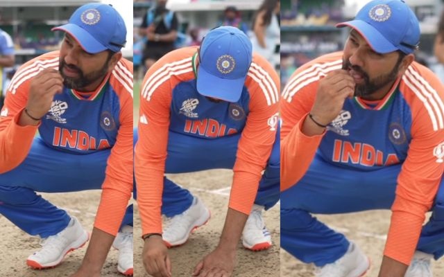 Team India बनी चैंपियन, रोहित शर्मा ने पिच से मिट्टी निकालकर खा ली, जानें वजह