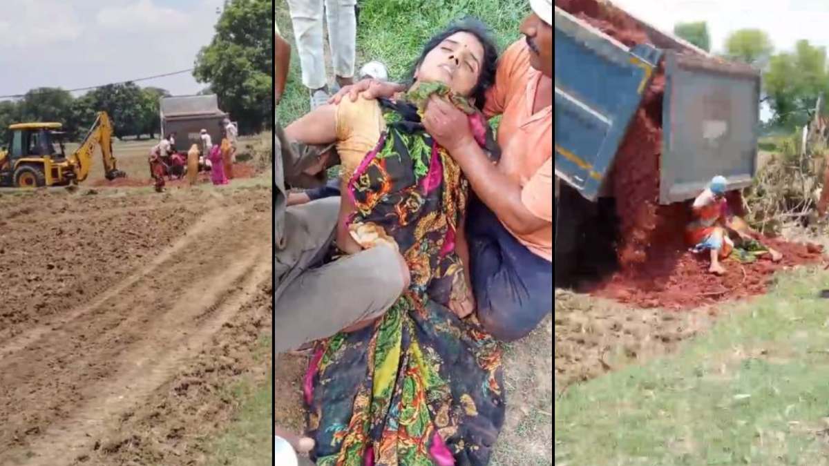 दबंगों का कहर, VIDEO: महिलाओं के ऊपर मुरुम डालकर हत्या की कोशिश, जिंदा जमीन में गाड़ने का आरोप, मामला दर्ज