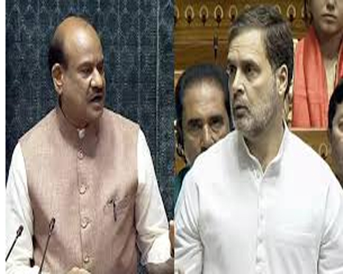 राहुल गांधी ने स्पीकर ओम बिरला को लिखी चिट्ठी