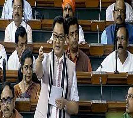 संसद की कार्यवाही शुरू, किरेन रिजिजू ने विपक्ष पर साधा निशाना
