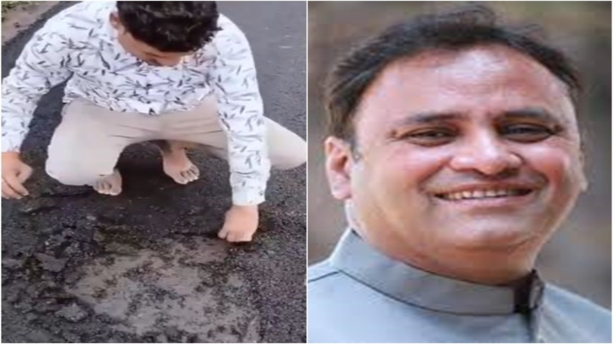 करोड़ों रुपये की लागत से बनी सड़क एक हफ्ते में टूटी, पूर्व केंद्रीय मंत्री ने BJP पर कसा तंज, अरुण यादव बोले- क्या यही है मोदी जी की गारंटी ?